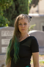 Picture 4 - Evelyn Bishop in a cemetery on Zishy