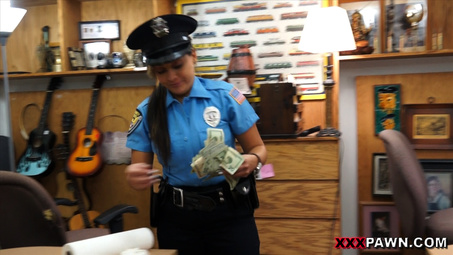 Security Guard Pawns Her Pussy on XXX Pawn